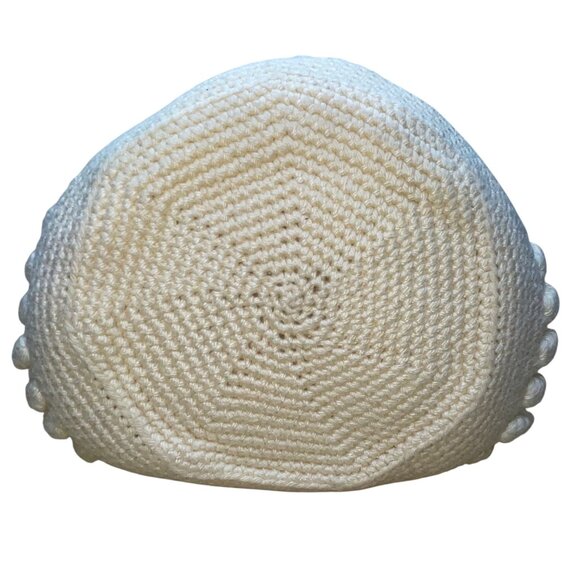 Handmade Women’s Cream White Cotton Crochet With Textured Bobble Shoulder Bag - Picture 7 of 10